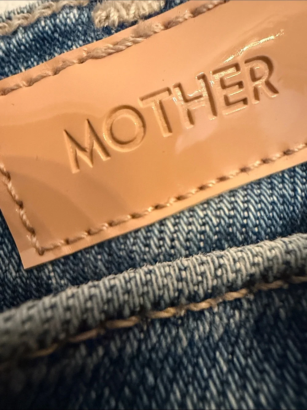 NEW MOTHER the tomcat flood jeans in tasty waves Sz 27
